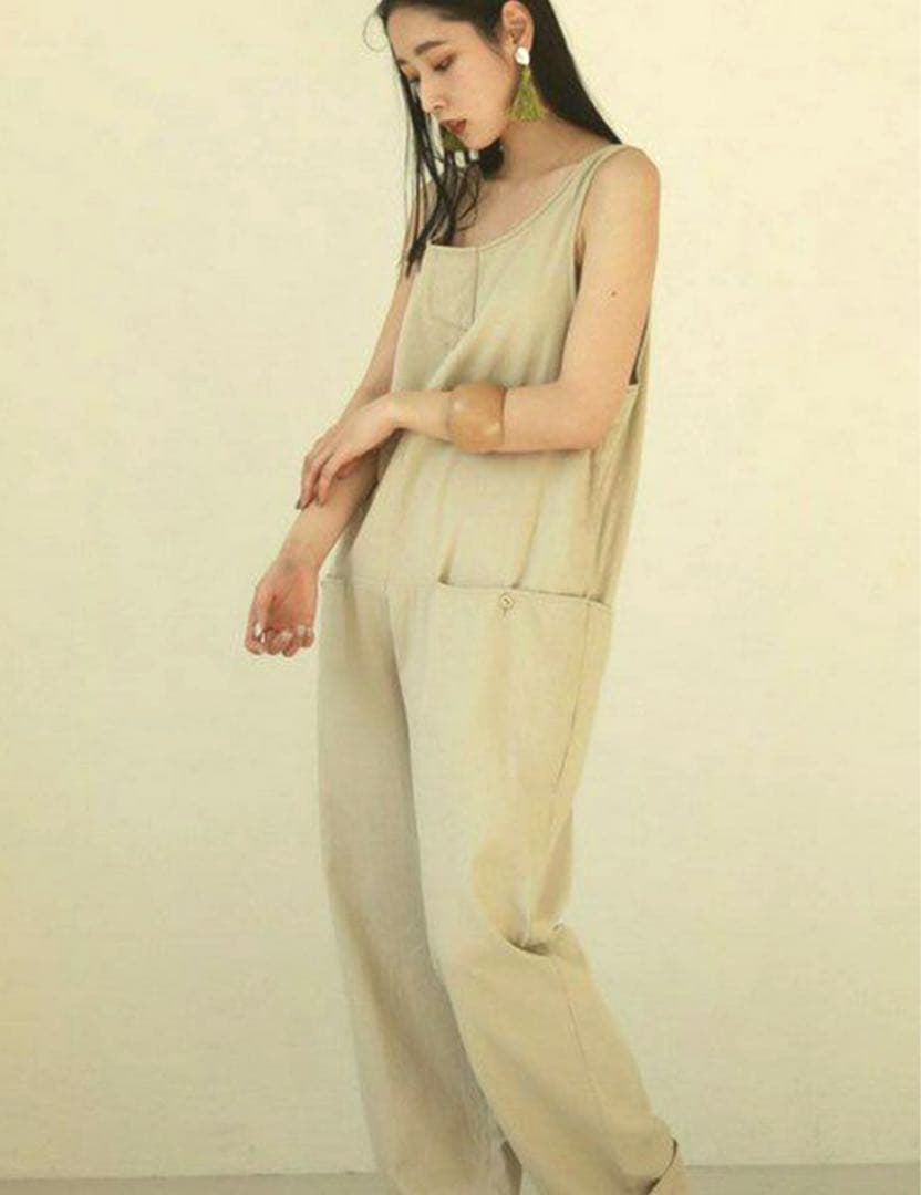 TODAYFUL コットンポケットコンビネゾン　ベージュ　極美品❣️