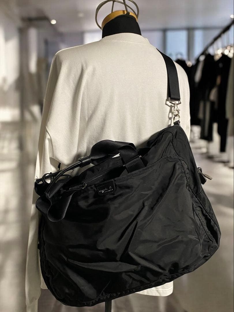 アニエスベー 南京錠付き 2way ボストンバッグ ブラックagnes b.