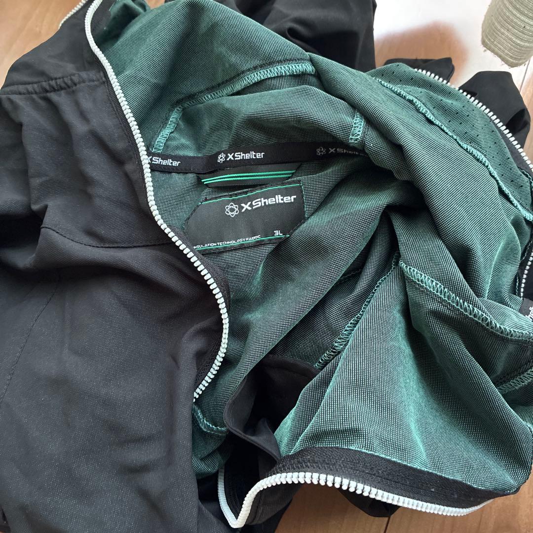 美品 3L エックスシェルター 暑熱フーディー ワークマン　ブラック　黒