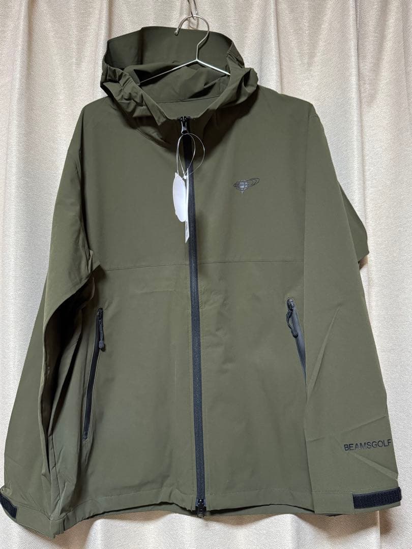 BEAMS GOLF フード付きジャケット オリーブ