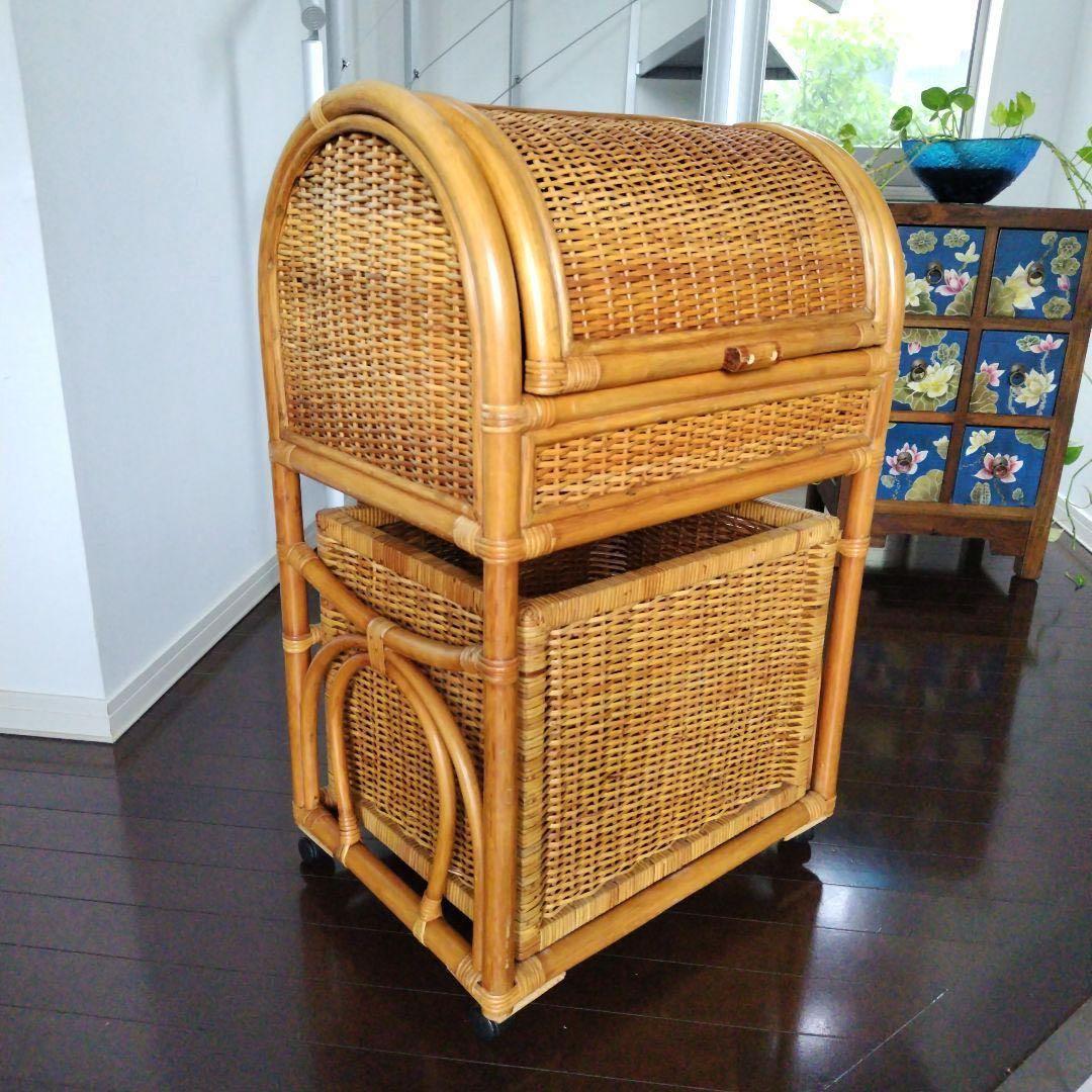 に*あ様 ラタン　チェスト　籐　アンティーク　ヴィンテージ　カフェ　北欧　棚　家
