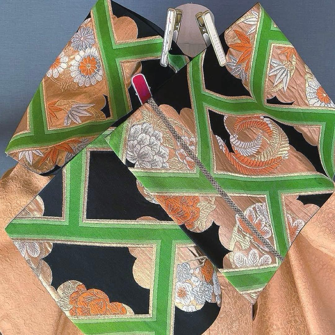 振袖フルセットますいわ屋　手染め　紋意匠　無地　成人式振袖　振袖　裄丈70