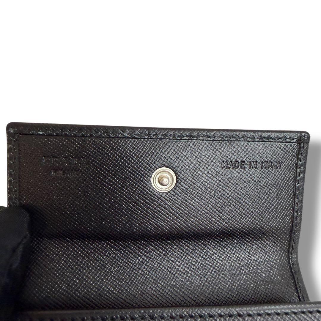 【極美品】プラダ 1916 ケース 三角ロゴ サフィアーノレザー カード付