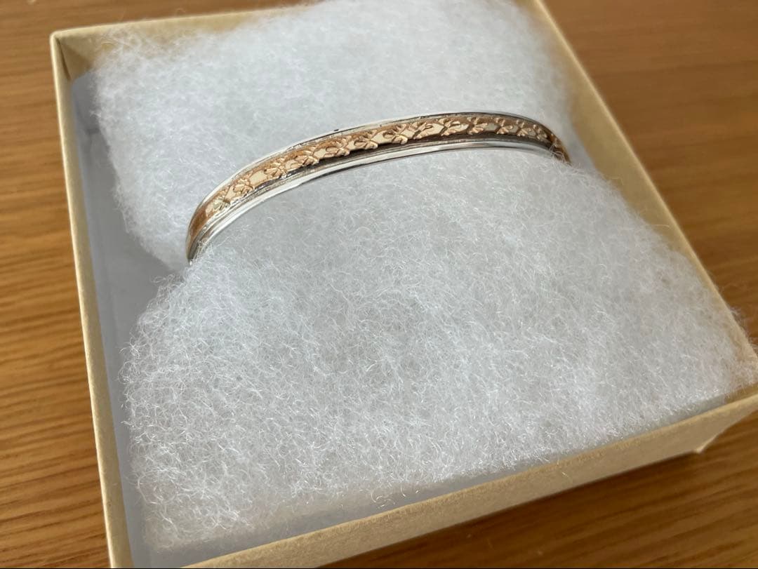 インディアンジュエリー バングル シルバー ゴールド S キングピノ スタンプ