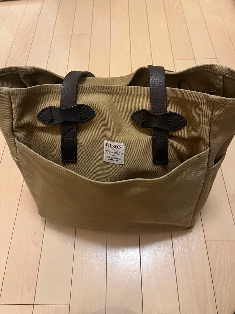 フィルソン ベージュ キャンバストートバッグ