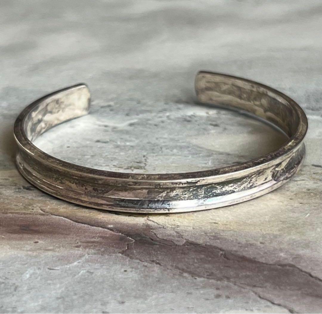 VINTAGE ヴィンテージ シルバー USA スリム バングル ブレスレット