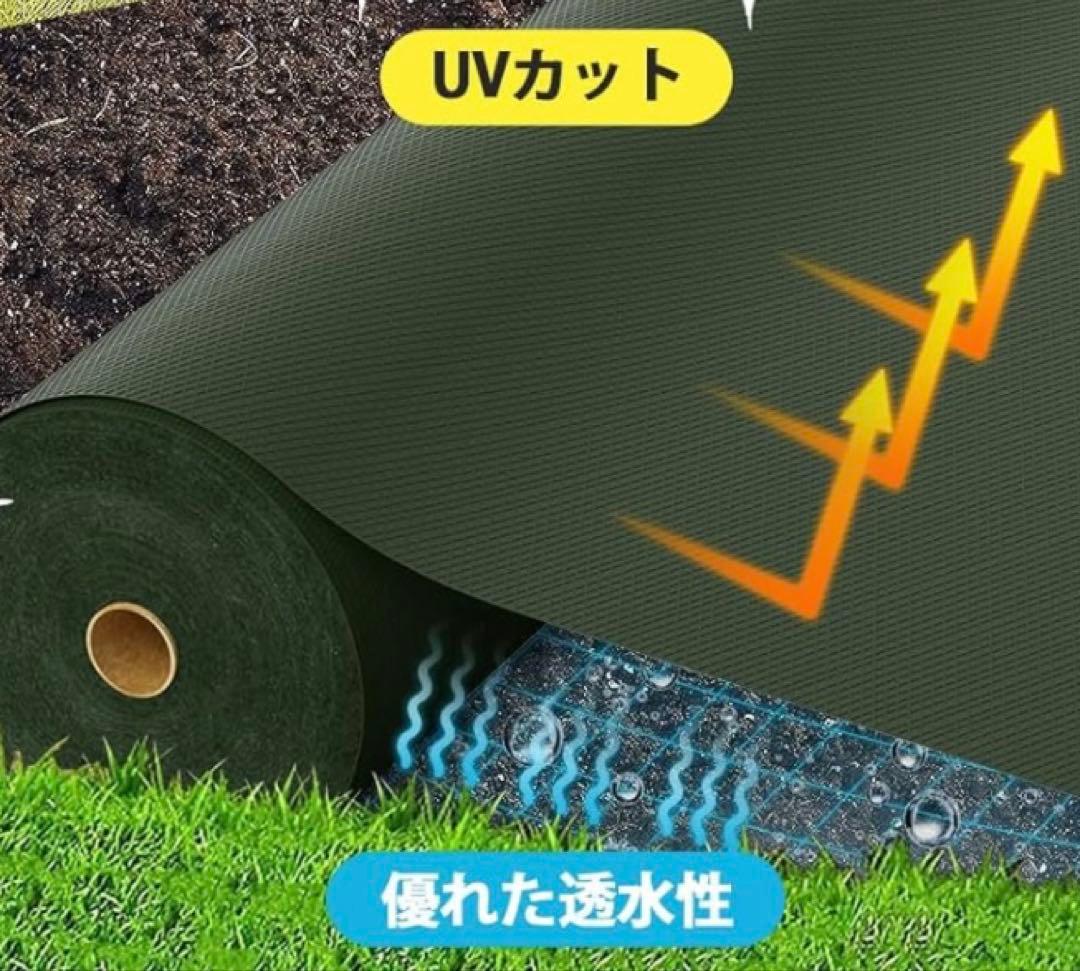 防雑草シート不織布園芸用 高透水 耐久性約８年 1m×50mピン 100本、