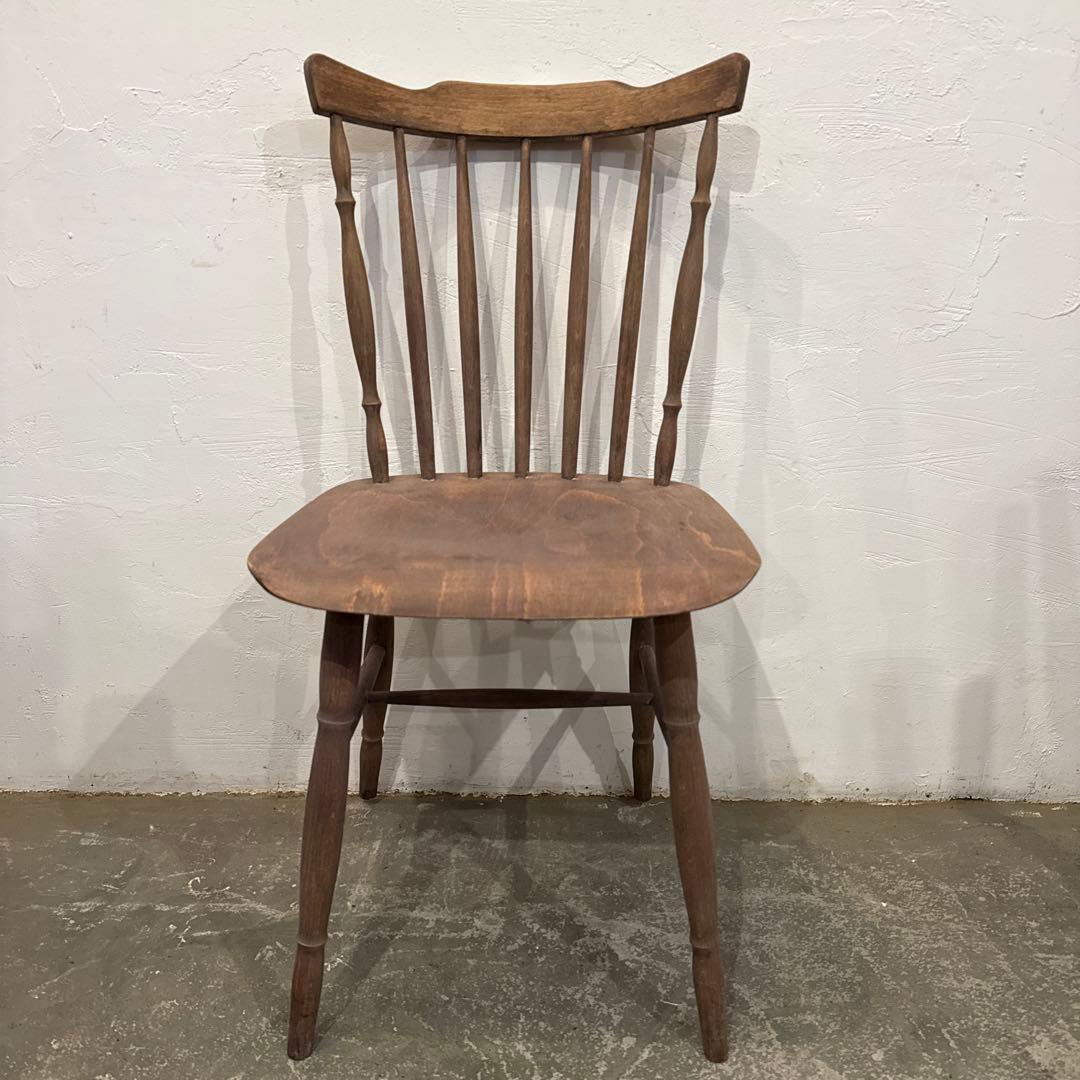 hangoutヴィンテージ　カフェチェア　剥離　木製　ダイニングチェア