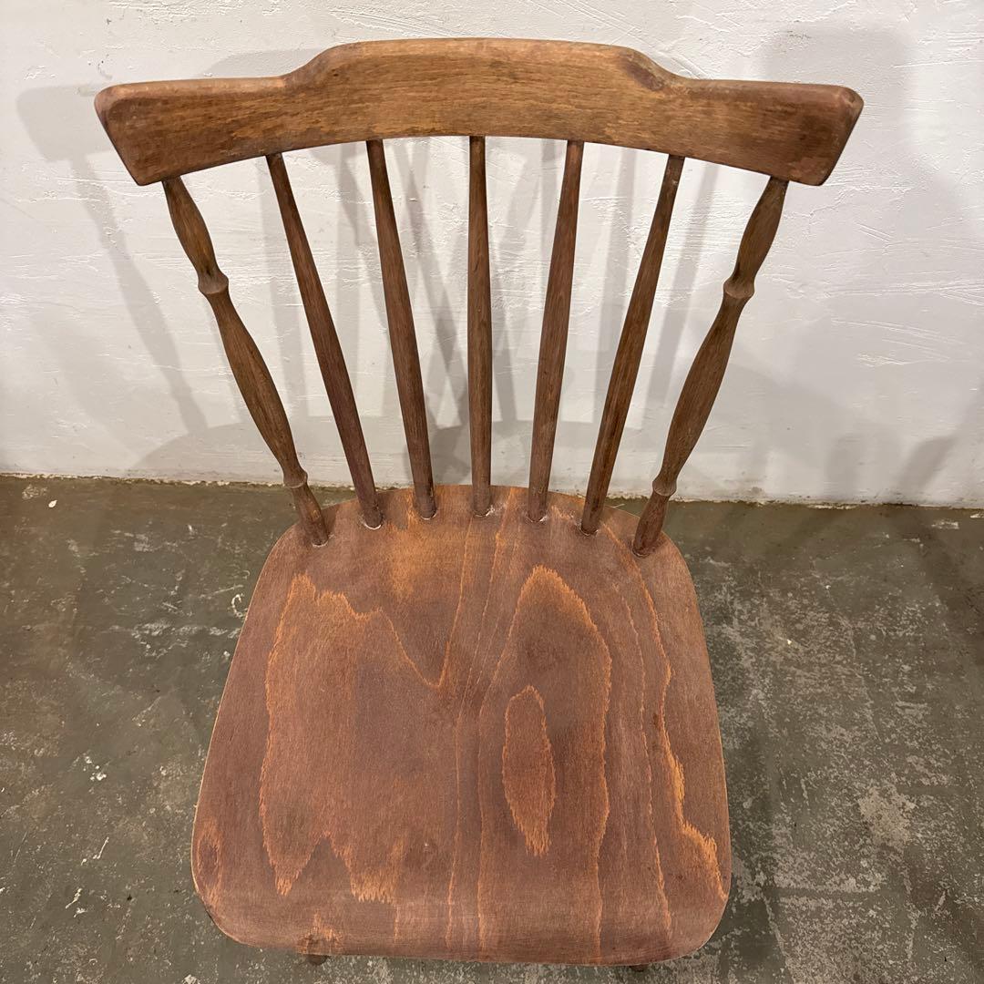 hangoutヴィンテージ　カフェチェア　剥離　木製　ダイニングチェア