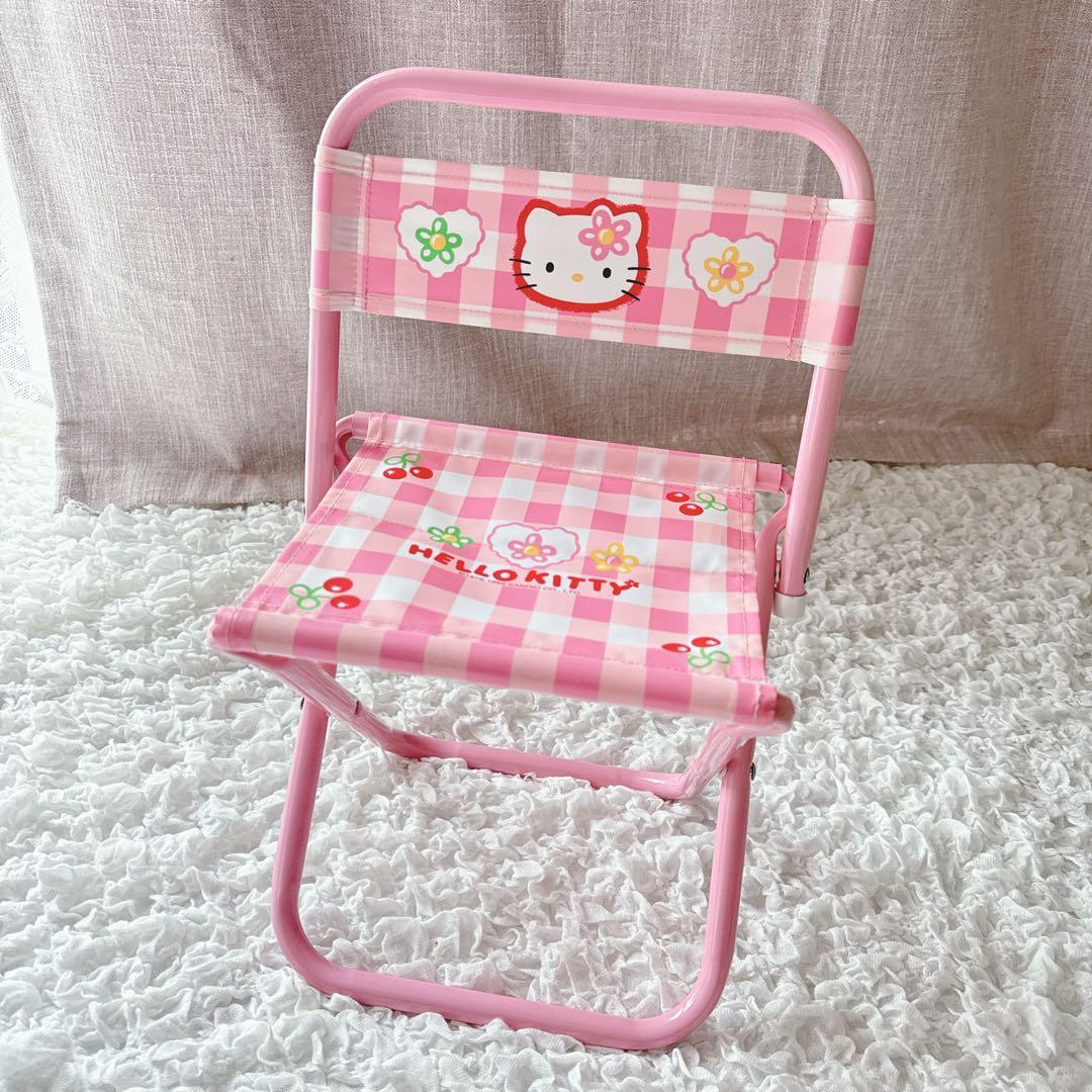 希少品 レトロ ハローキティ‪‪ 折りたたみ イス　1999年製