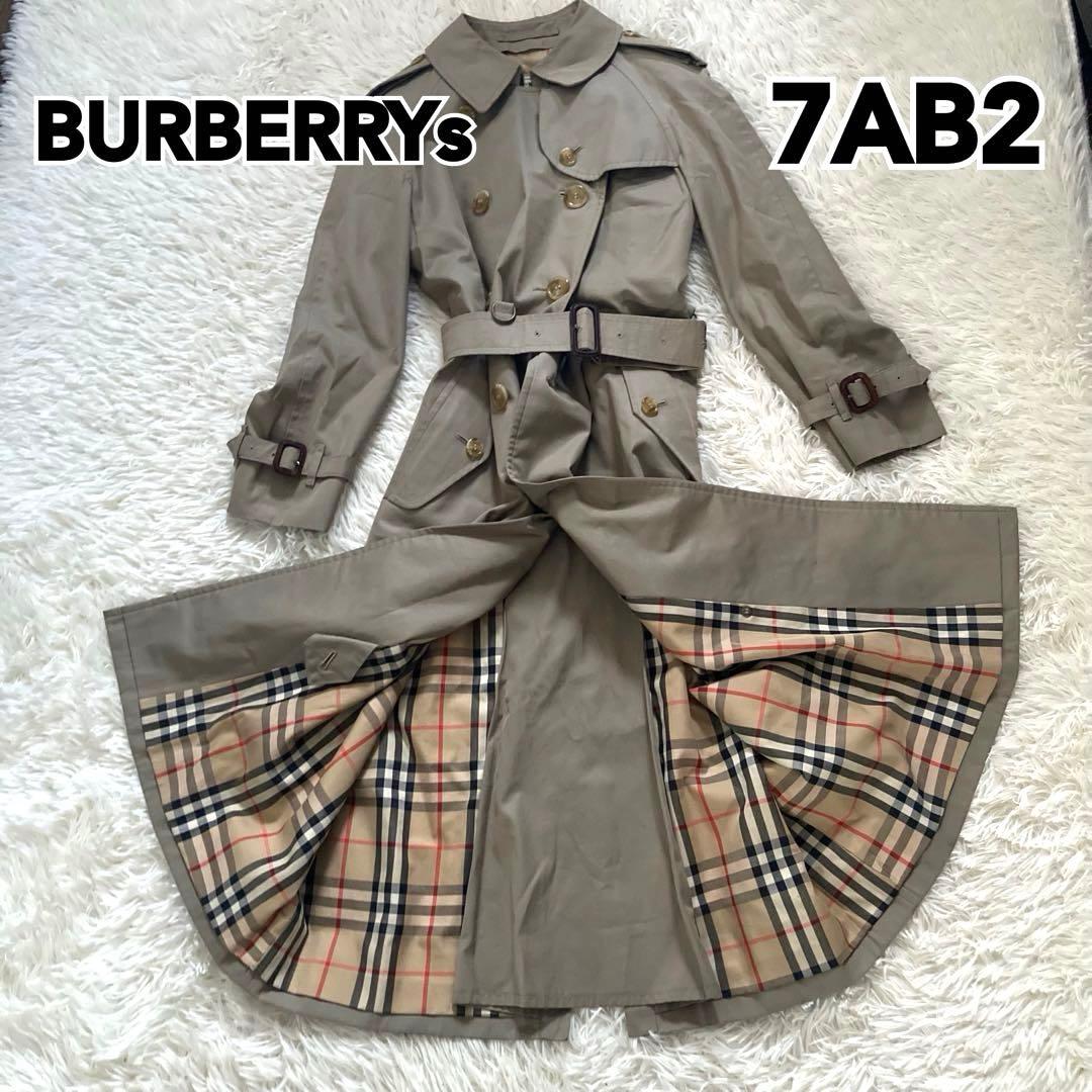 BURBERRYs バーバリー ノバチェック　ロングトレンチコート7AB2