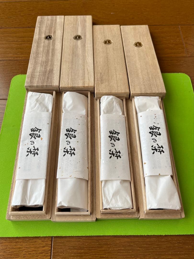 新品 silver950刻印スプーン2本 フォーク2本 木箱入り4本セット