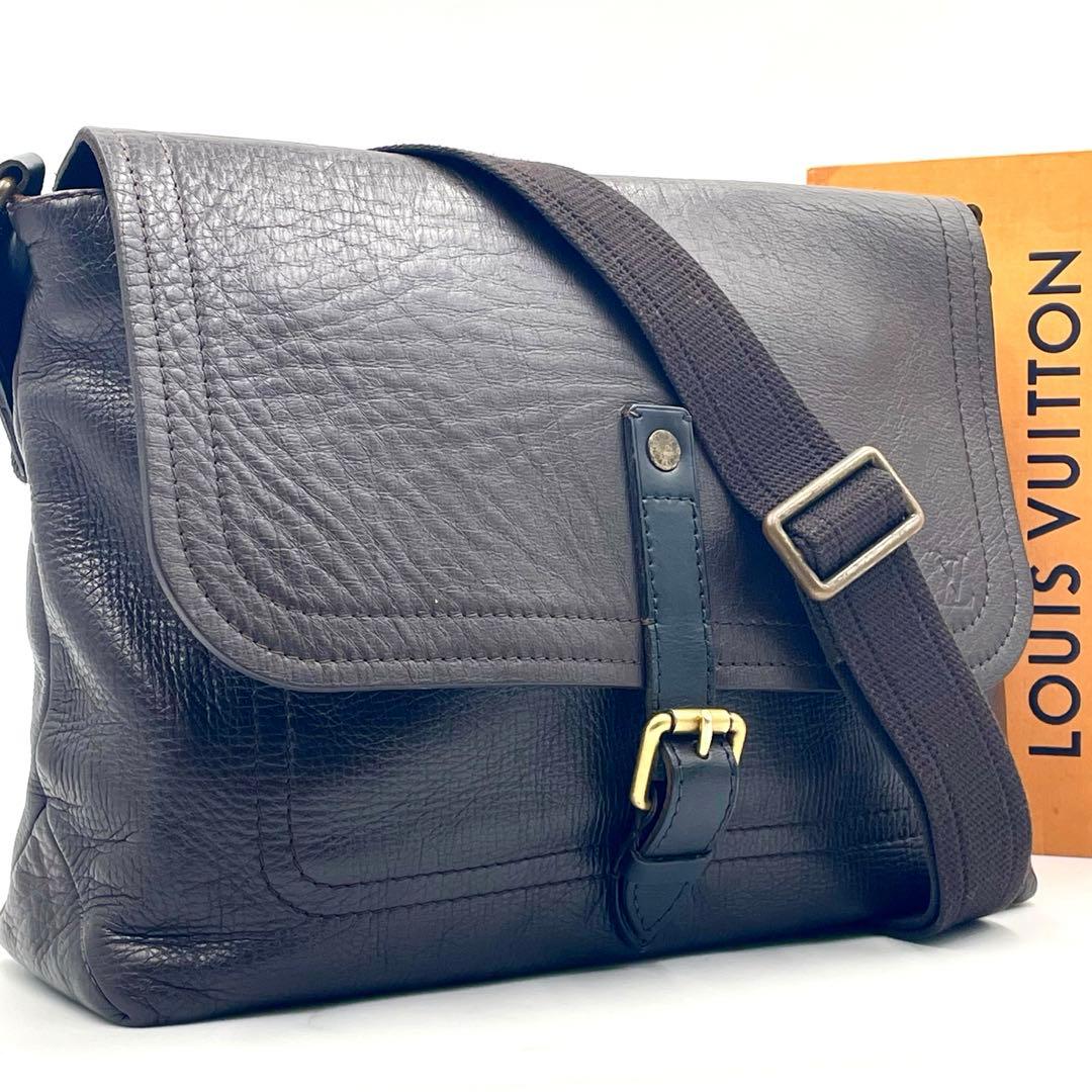 【美品】ルイヴィトン ユタ オハマ ショルダーバッグ メッセンジャー レザー