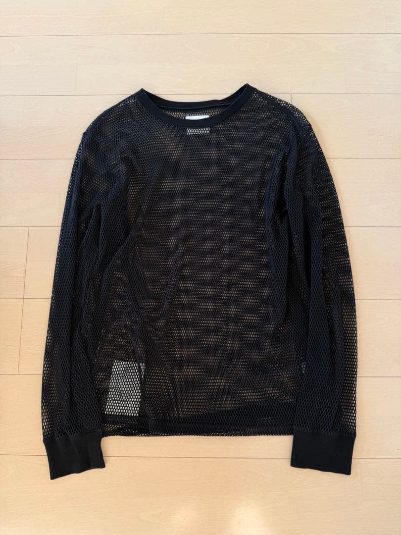 soloist ソロイスト 24aw crew neck mesh shirt