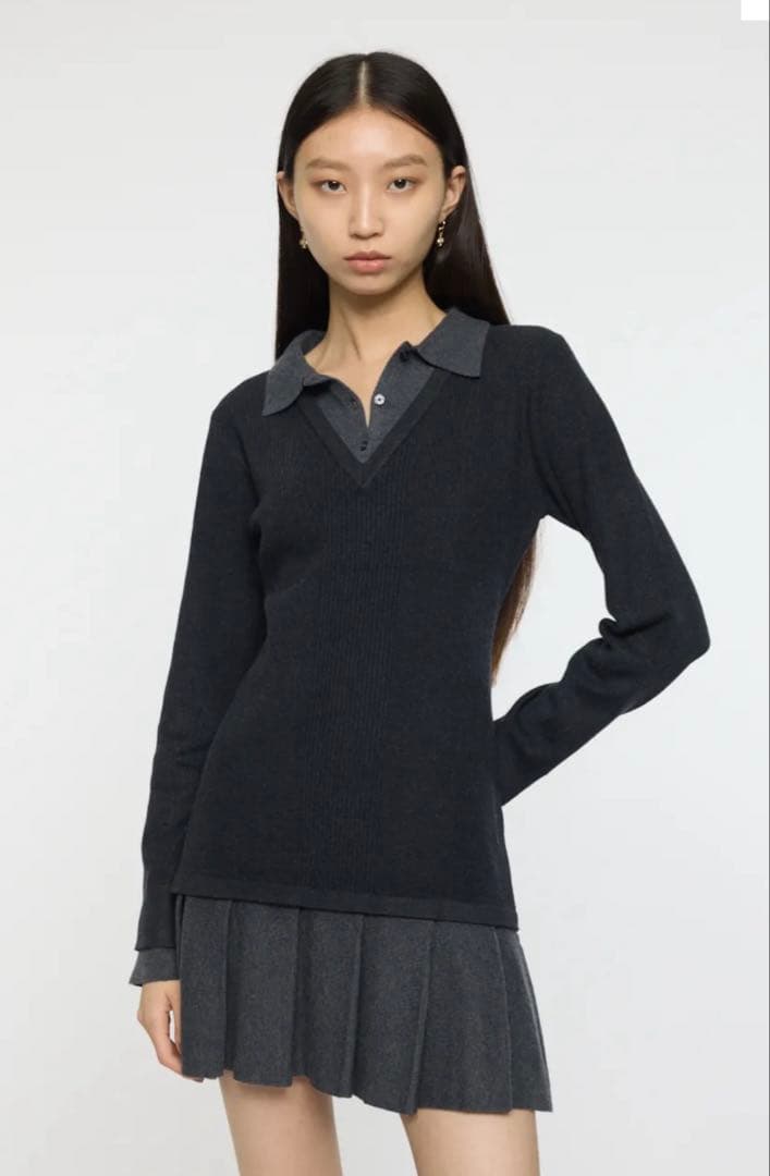 moussy LAYERED KNIT ミニドレス タグ付き