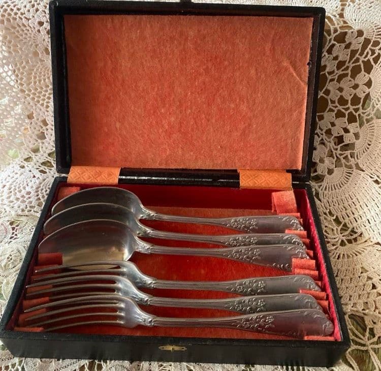 フランス　アンティーク　カトラリーセット スプーン3本 フォーク3本