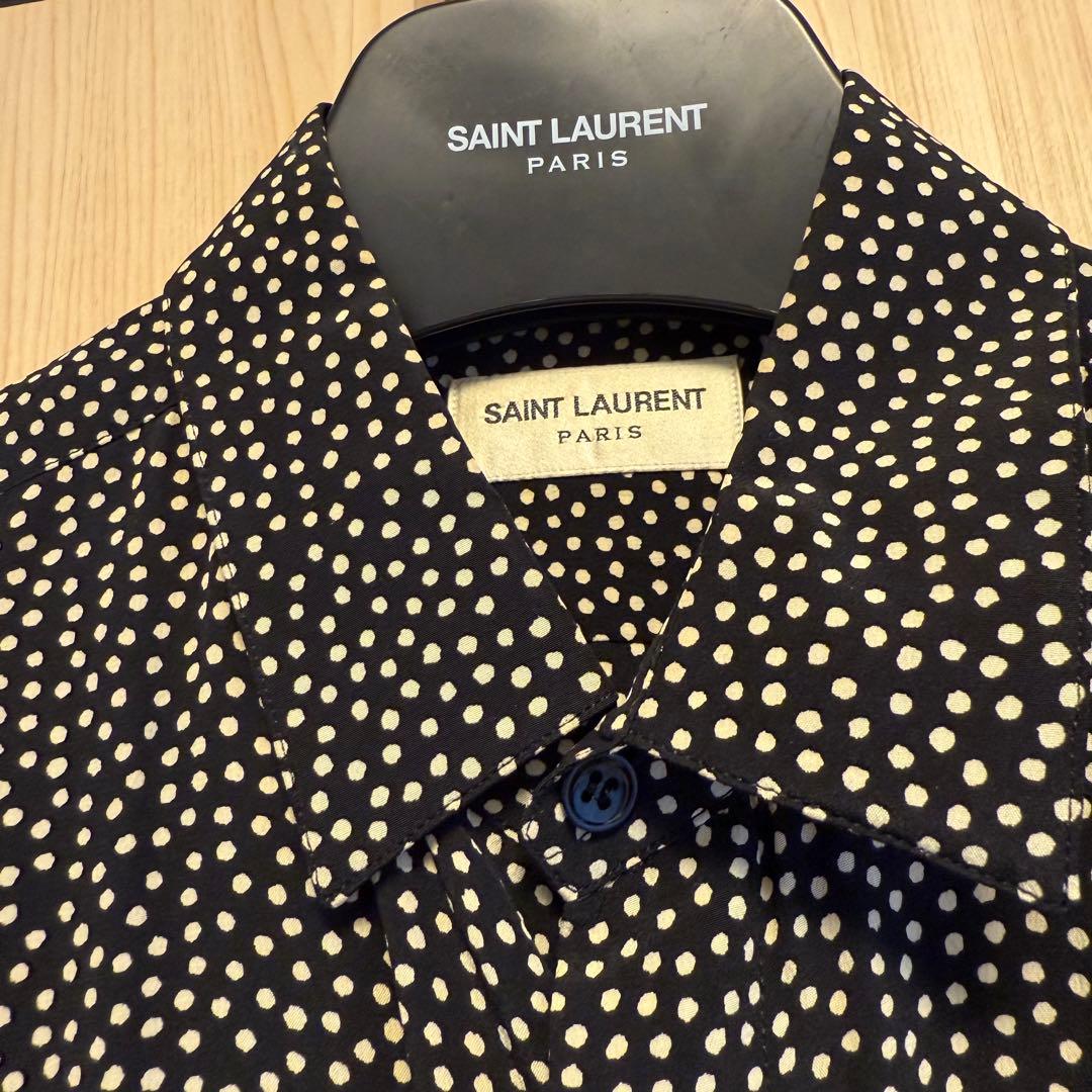 saint laurent paris ドットブラウス 39サイズ