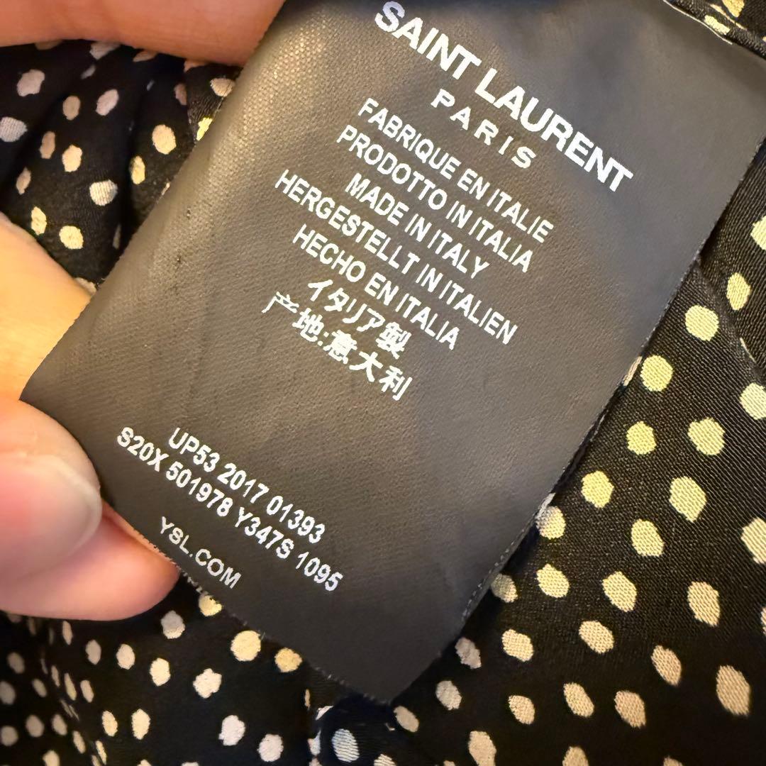saint laurent paris ドットブラウス 39サイズ