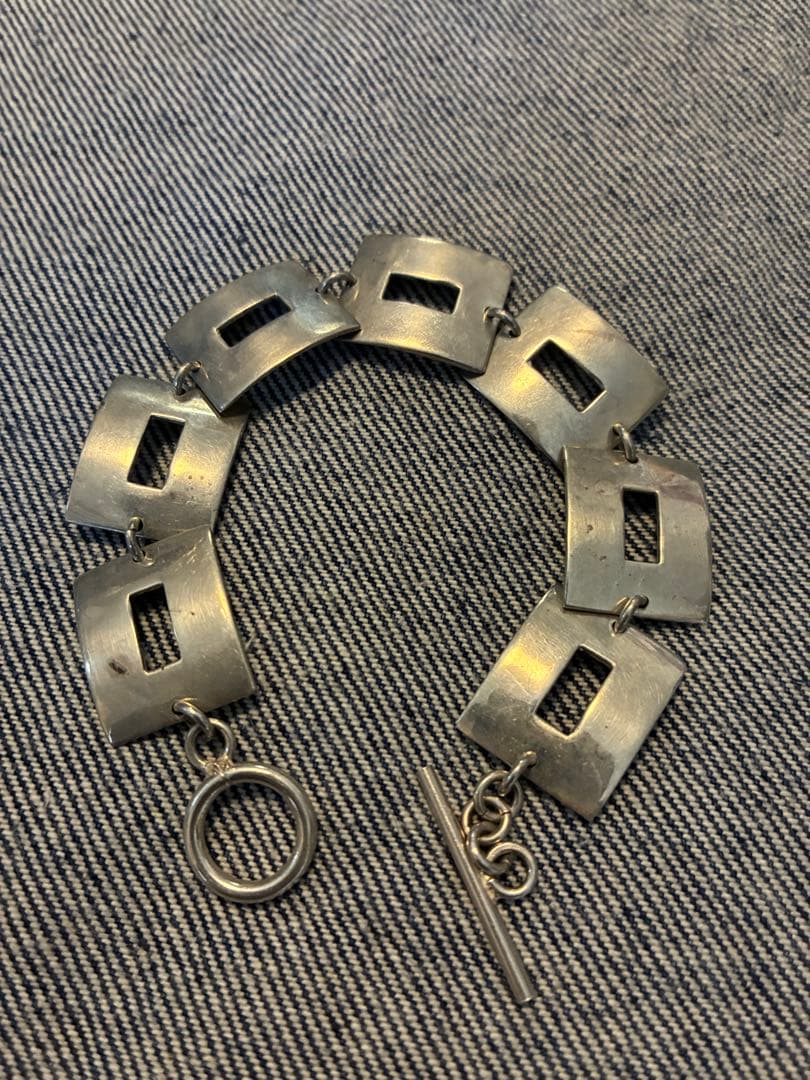 メキシコ製 スクエアチェーンブレスレット 925 シルバー VINTAGE