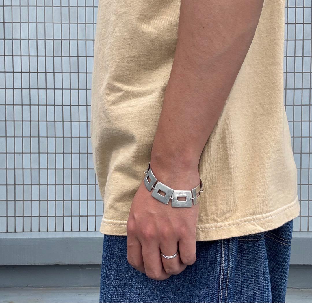 メキシコ製 スクエアチェーンブレスレット 925 シルバー VINTAGE