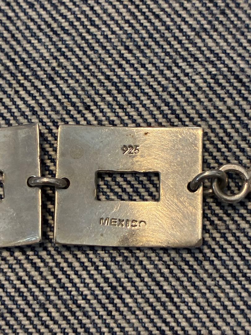 メキシコ製 スクエアチェーンブレスレット 925 シルバー VINTAGE