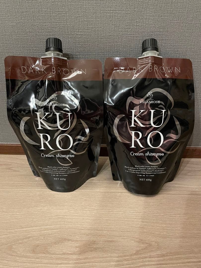 《値下げ》KURO ダークブラウン クリームシャンプー 400g 2個セット