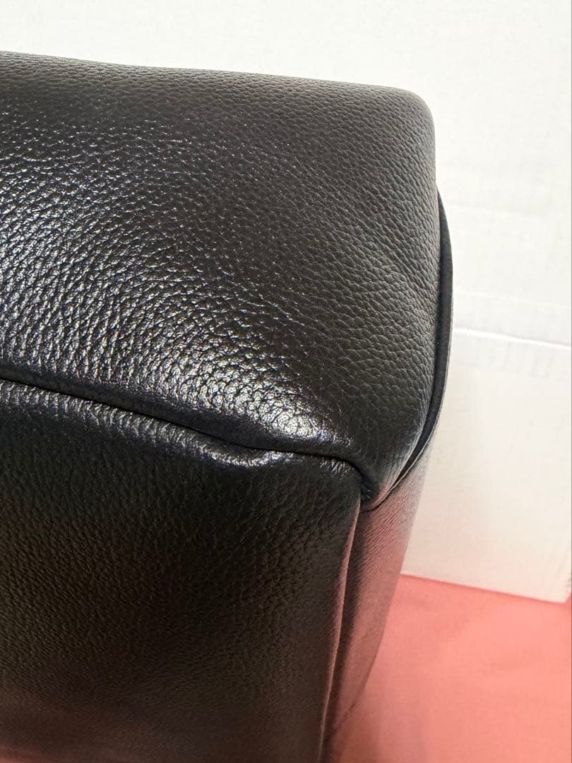 SHIPS シップス　スマート　レザー　トートバッグ　ブラック　黒