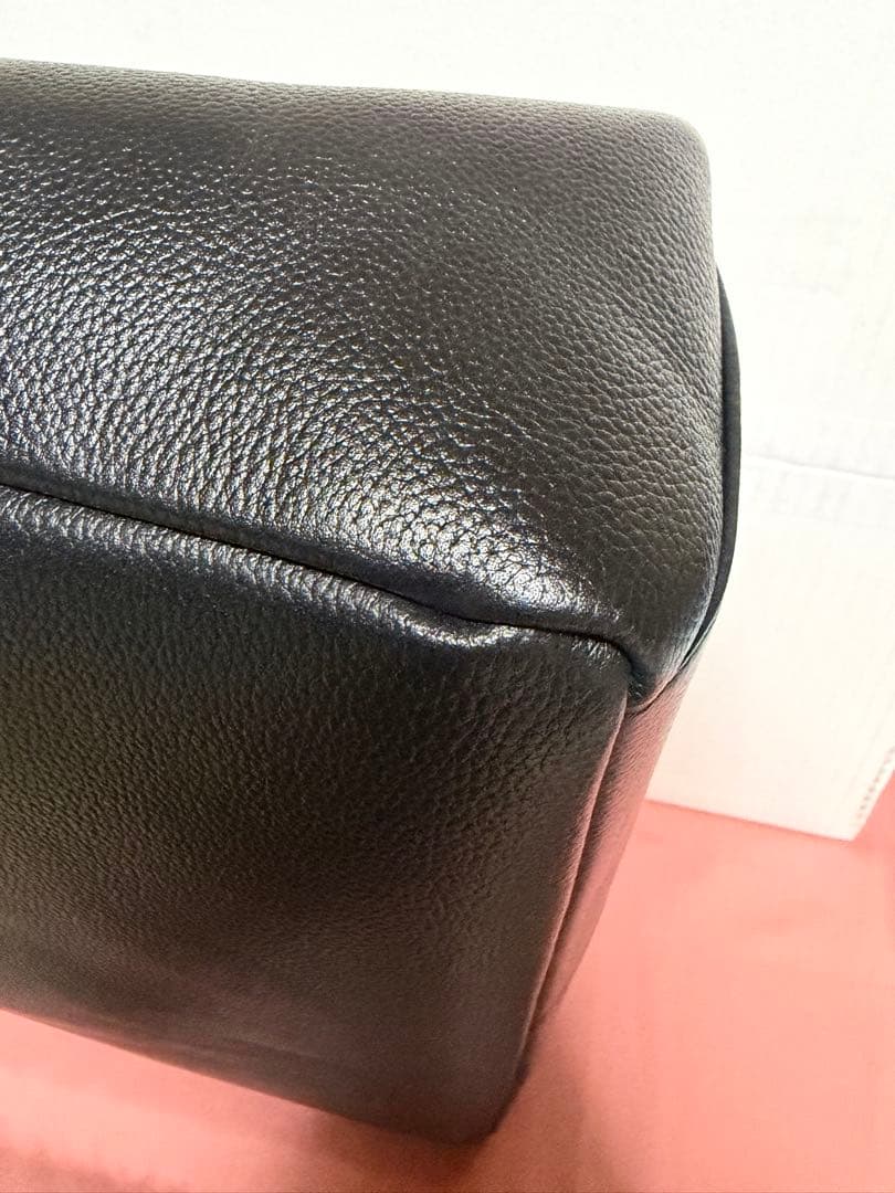 SHIPS シップス　スマート　レザー　トートバッグ　ブラック　黒