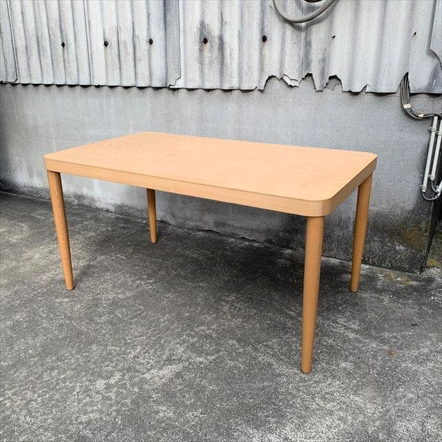 ぽたぽた焼き様｜無印良品×トーネット｜ブナ材テーブルL｜ナチュラル