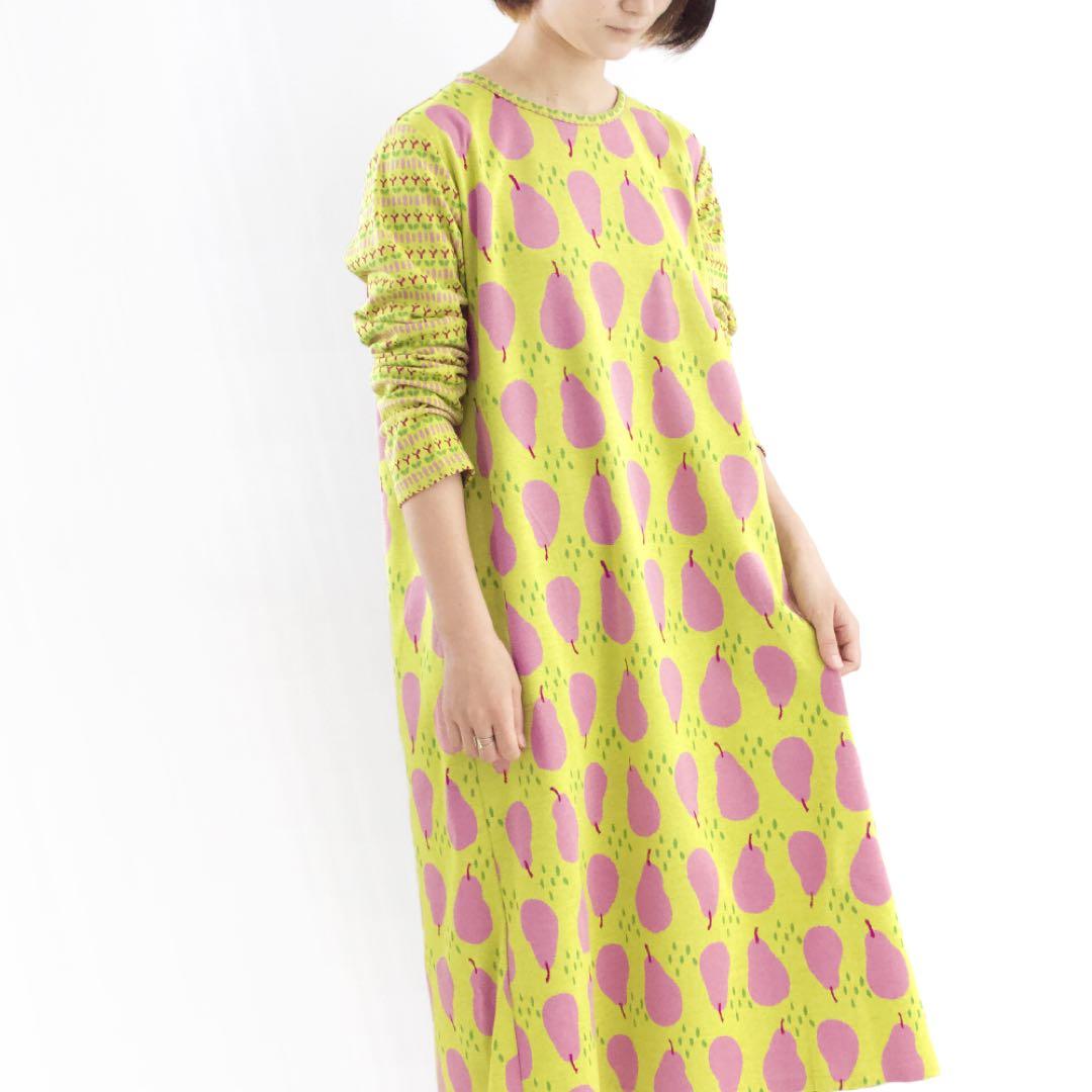 新品★ワコール　マタノアツコ ルームウエア　ワンピースM 洋梨柄