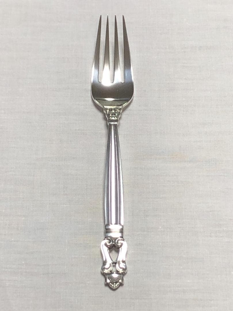 美品 ジョージジェンセン ACORN ディナーフォーク STERLING ①