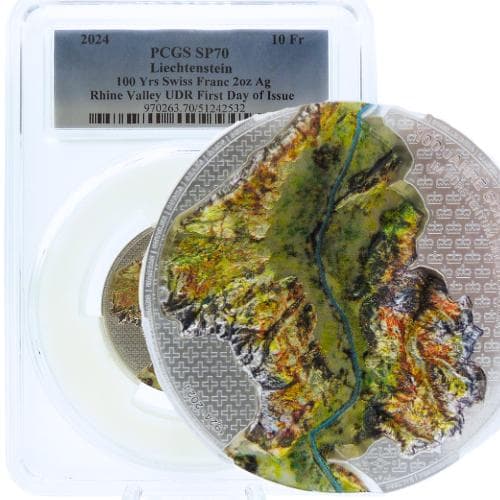 PCGS SP70 2024 リヒテンシュタイン スイスフラン導入100周年銀貨