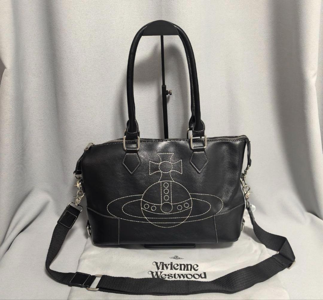 Vivienne Westwood ブラックボストンバッグ