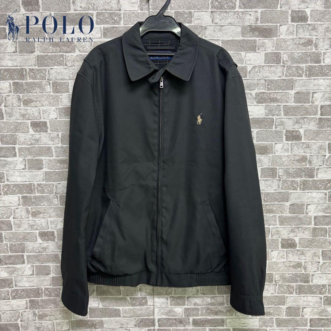 極美品　Polo Ralph Lauren スイングトップ　ブラックジャンパー