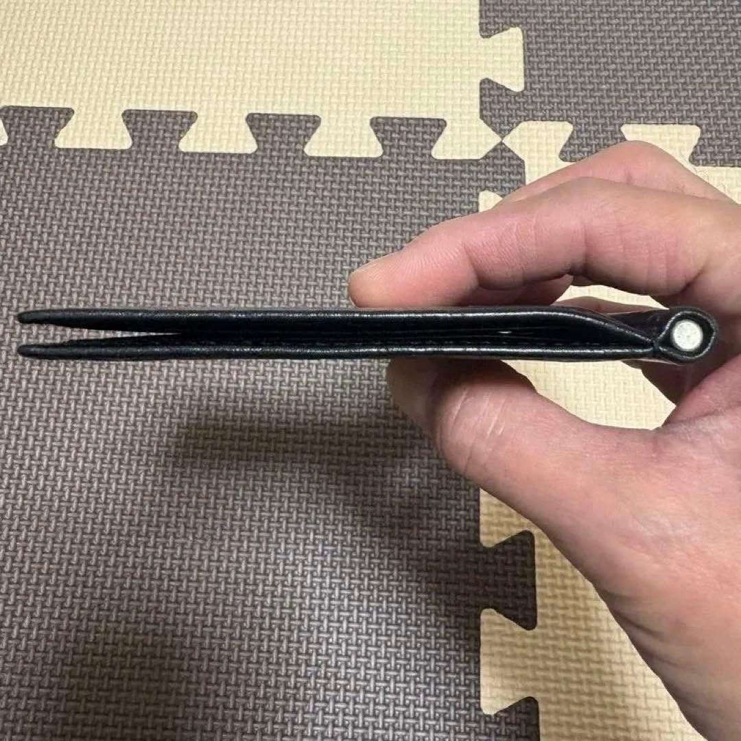 GUCCI 二つ折り　財布　マネークリップ ブラック　レザー