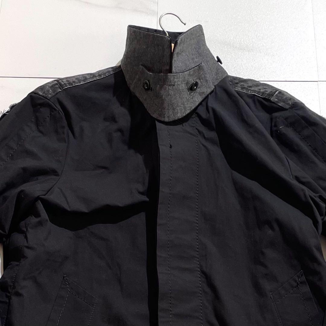 【希少】サカイ デニムドッキング OXFORDコート 再構築 ブラック サイズ2