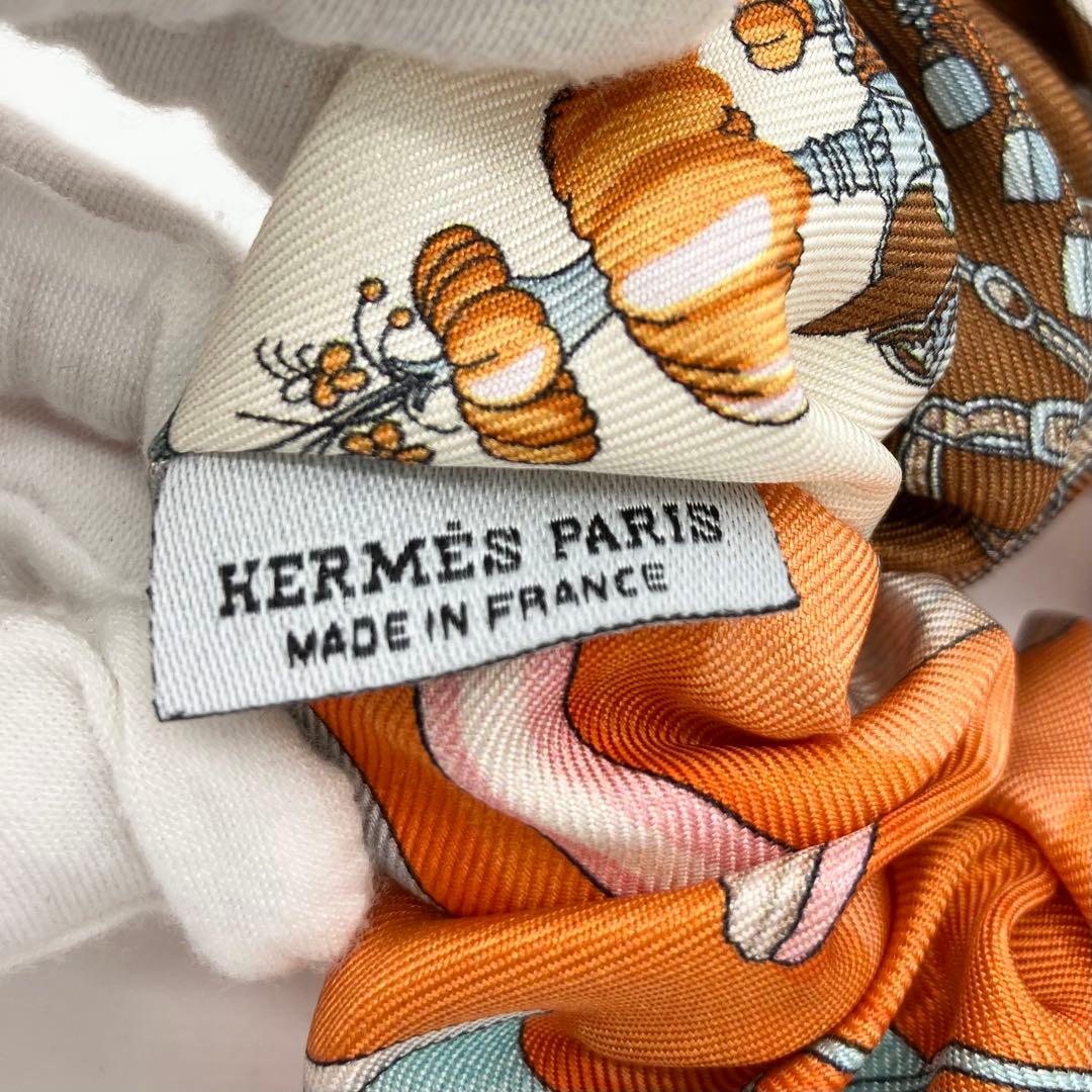 HERMES シュシュ オレンジ