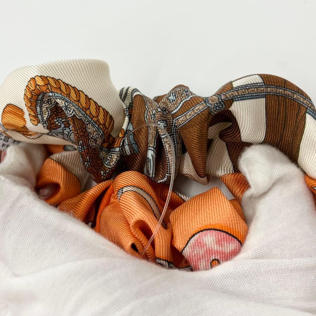 HERMES シュシュ オレンジ