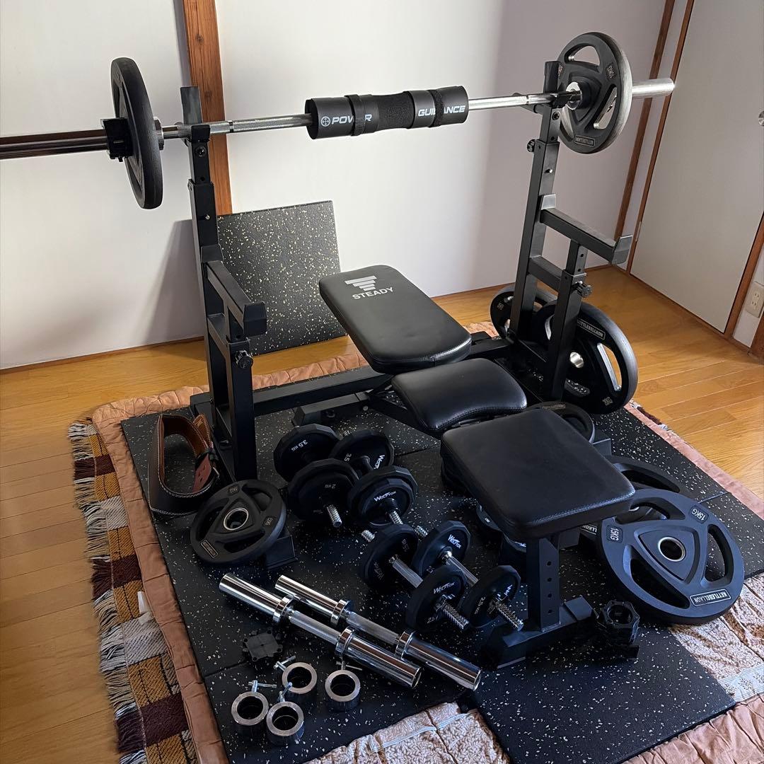 【引取限定/東京豊島区】総額18.5万相当 ホームジム一式（オリンピック規格他）