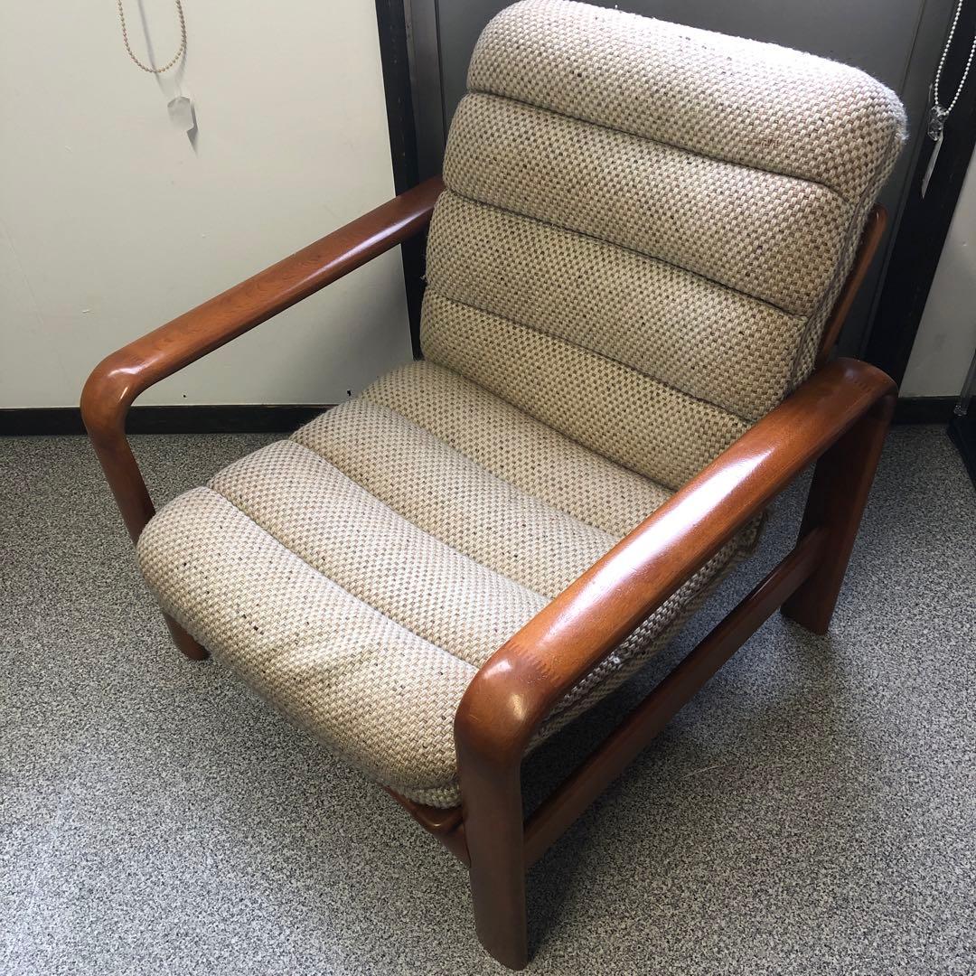 カリモク ワッフル シングルソファ ヴィンテージ