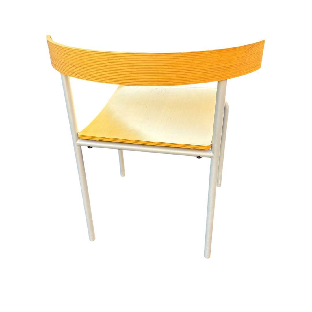 廃盤品　2脚　arflex TWIN ダイニングチェア　木製　曲げ　湾曲