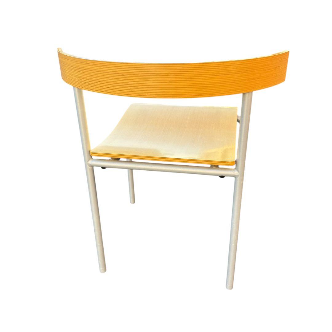 廃盤品　2脚　arflex TWIN ダイニングチェア　木製　曲げ　湾曲