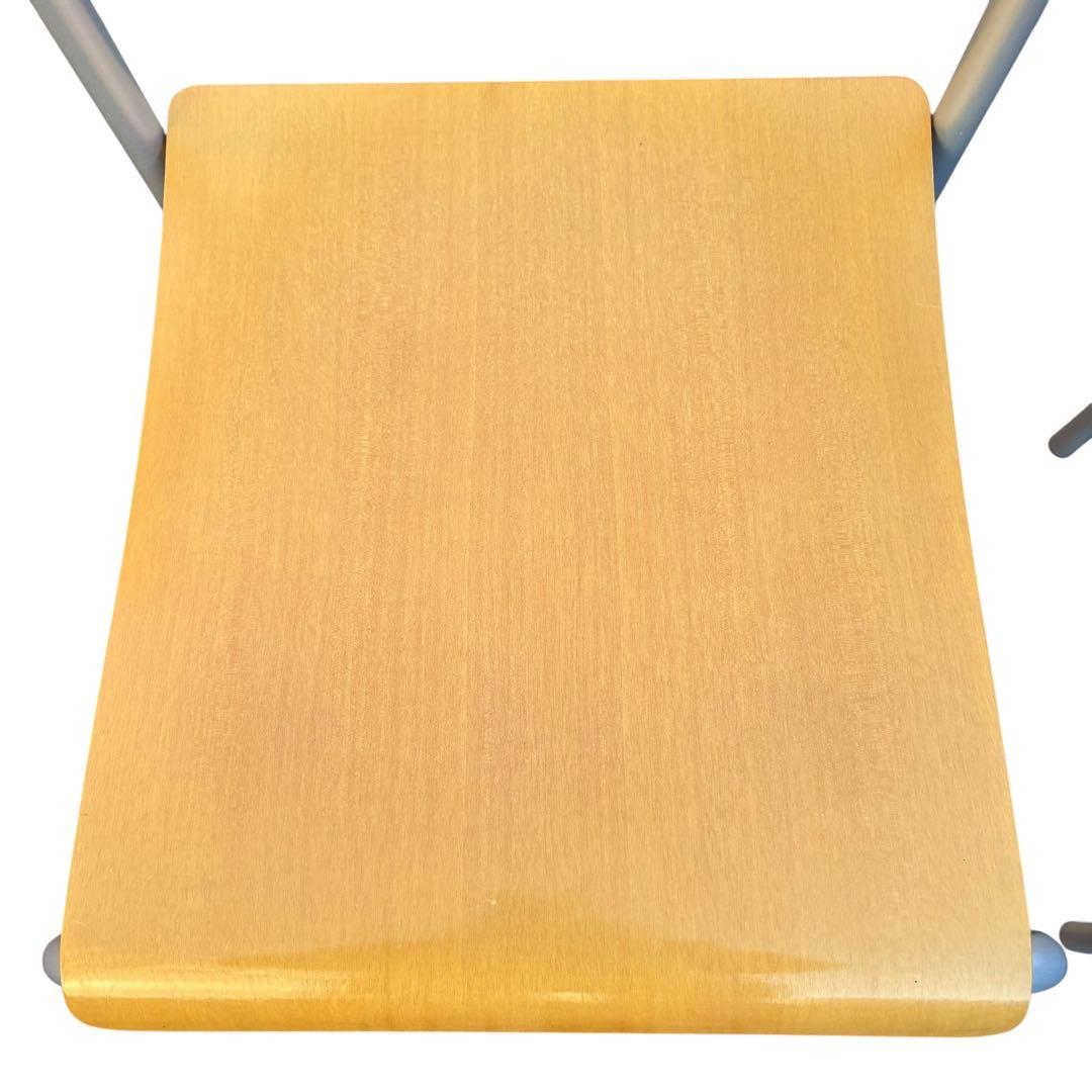 廃盤品　2脚　arflex TWIN ダイニングチェア　木製　曲げ　湾曲