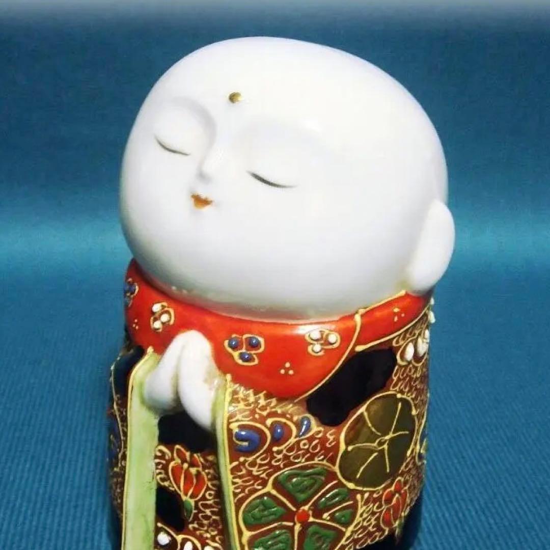 365『九谷 色絵 お祈り地蔵様』　/骨董品 古美術 アンティーク 古玩