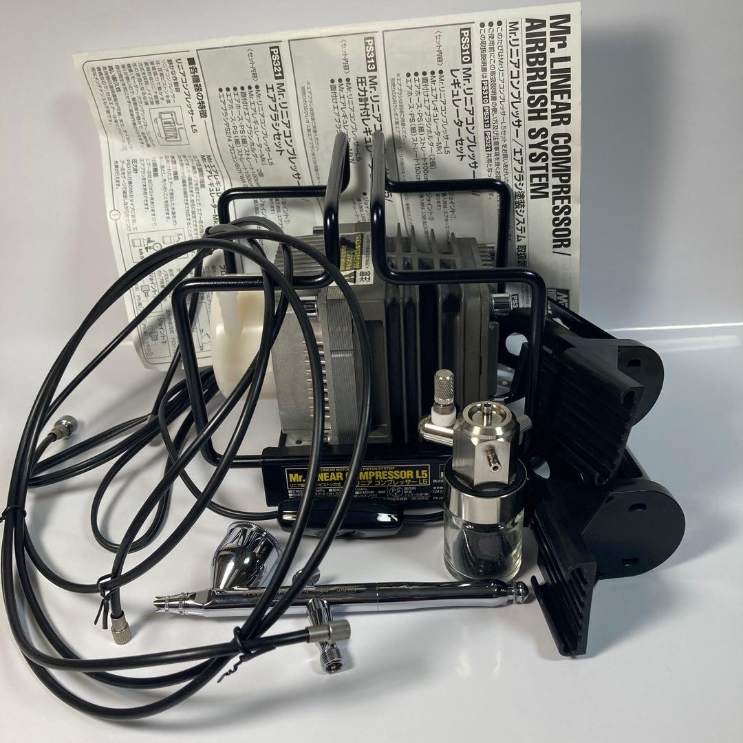 クレオスMrリニアコンプレッサーL5　エアーブラシPS-274セット