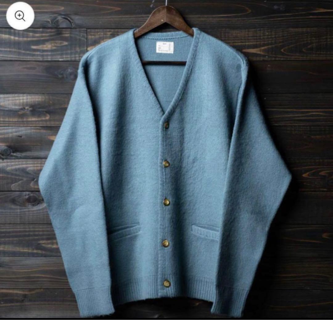 PABLO VINCI モヘアカーディガン　ブルーグレー　Mサイズ