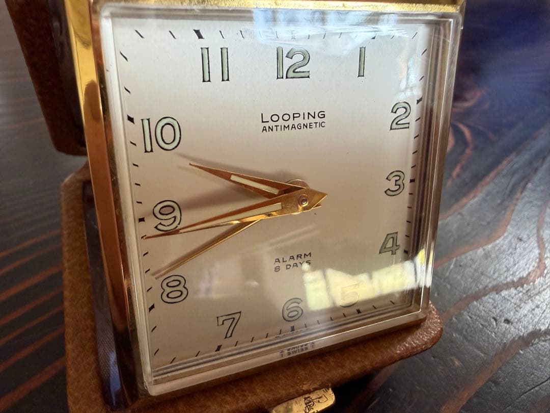 ルーピング　スイス製　８デイズ　トラベルアラーム　耐磁メカニカルウォッチ