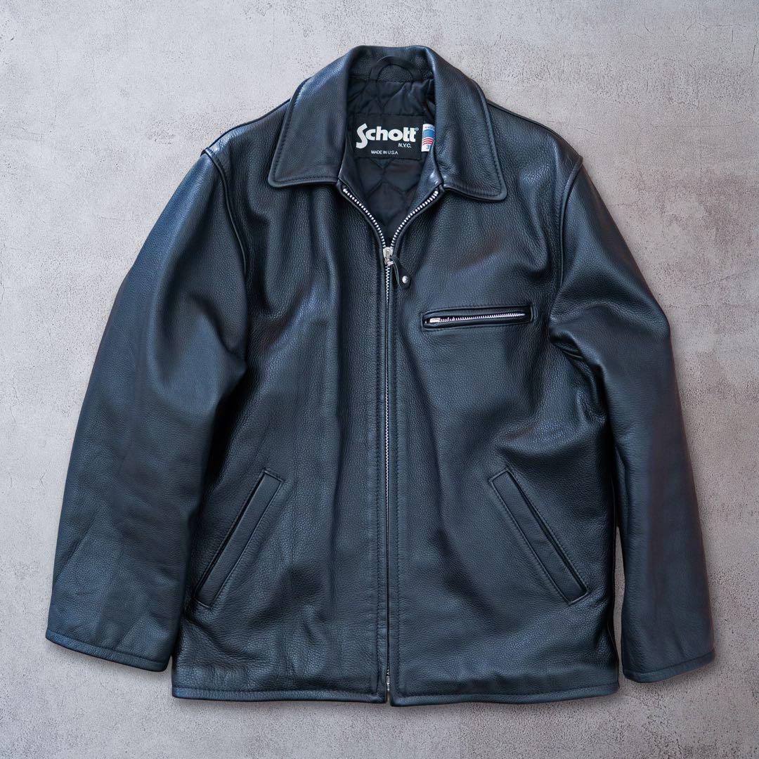 Schott シングルライダースジャケット 黒