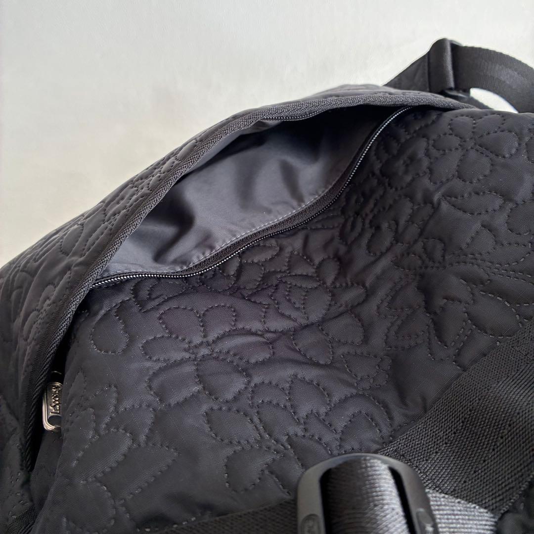 美品レスポートサック リュック ダリア デボス 黒 トートバッグ 型押し