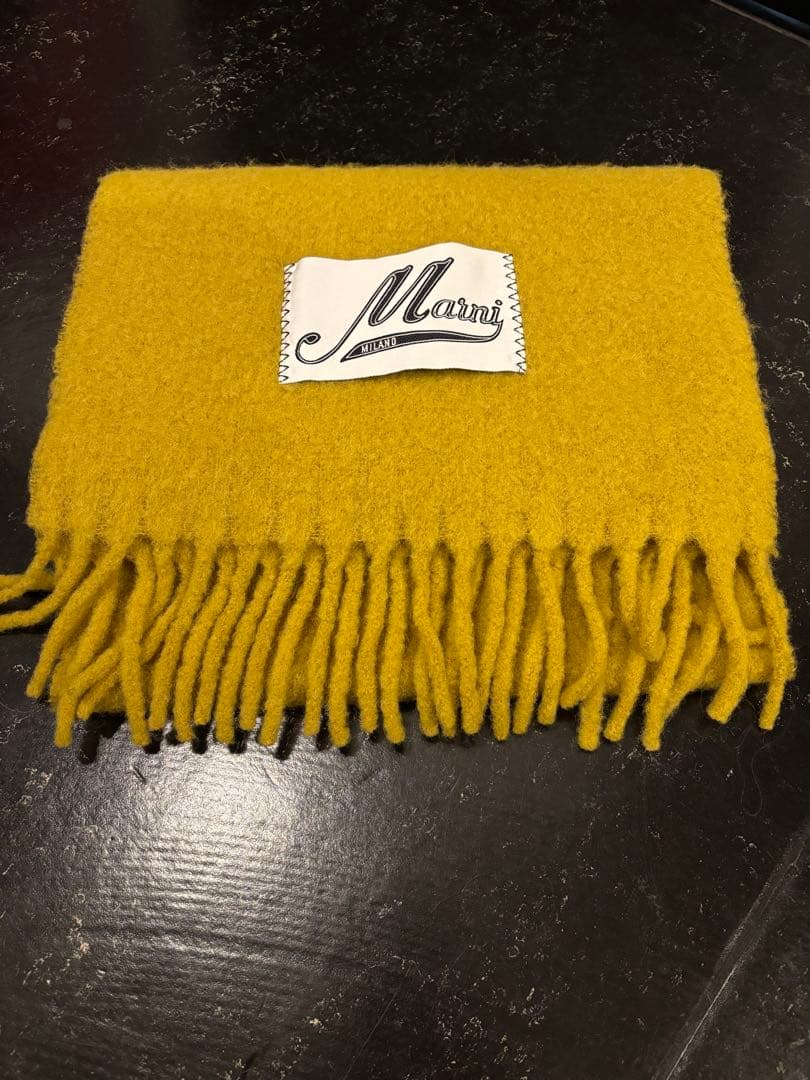 hana　MARNI アルパカ ロング マフラー イエロー